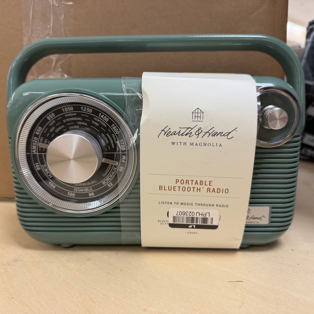 Hearth & Hand Teal Bluetooth Radio